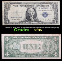 1935E $1 Blue Seal Silver Certificate Signatures P