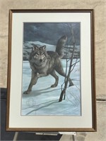 Double Signed And Numbered Wolf Artwork