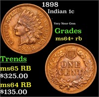 1898 Indian 1c Grades Choice+ Unc RB