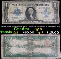 1923 $1 large size Blue Seal Silver Certificate, S