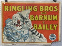 1945 Ringling Bros Barnum & Bailey Clown Poster
