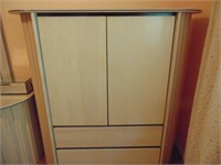Wooden 2-Drawer  Dresser/Armoire (56 x 19 x 57)