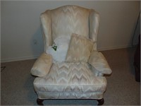 White Wing-Back Chair