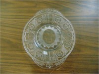 Antique Queen Victoria Glass Platter Center
