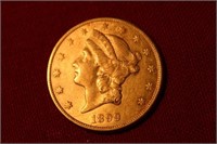 1899 S Coronet Head Gold $20 Double Eagle