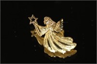 14K Yellow Gold Angel Pendant/ Charm