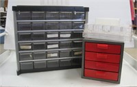 2 metal/plastic multi drawer boxes