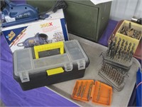 tool box with bits - Drill Doctor sharpener