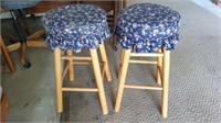 2 padded bar stools