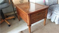 Wood end table with drawer, nice