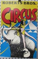 Roberts Bros Circus Poster Elephant Graphics