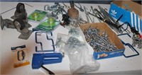 Box Lot of Items From Garage, tools,  drill bits