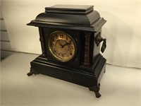 Ingraham Mantle single pillar mantle  clock, wood