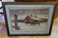 Harold Collins Print – bluegrass winter - horses