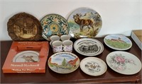 Box of collector plates mostly from Germany and 4