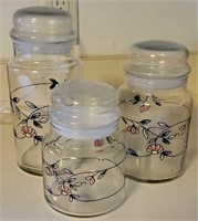 Princess House glass canister set