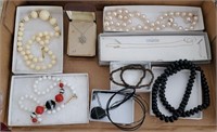 Box of miscellaneous jewelry including pretty