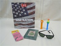 ONE NATION BOOK , PEZ , MISC