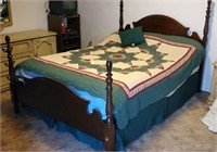 Queen size bed frame only - none of the bedding