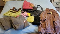 Group lot of ladies accessories includes bags XL