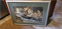 Nicely framed and matted Large print - leopards