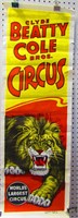 Clyde Beatty Cole Bros Lion Circus Poster