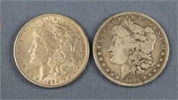 (2) 1890 Morgan Silver Dollars