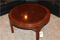 Round Drexel Heritage solid wood coffee table