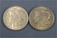 1887 & 1921 Morgan Silver Dollars