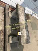 Concrete stone bench