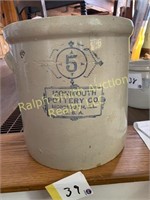 5 gallon crock Monmounth Pottery Co