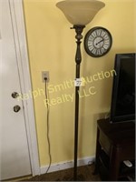 Pole lamp, clock