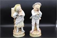 Pair Victorian Porcelain Figurines