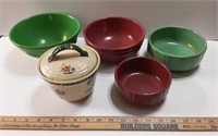 Antique Colored Stoneware Bowls