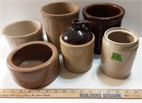 Assorted Stoneware Crocks/Jug (6)