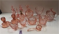 Lot of Pink Depression Glass Smalls