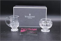 Waterford "Lismore" Footed Sugar and Creamer