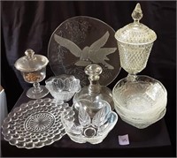 Assorted Glassware Serving Pieces