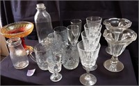 Assorted Glassware  - bottles, cups, etc.