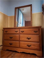 6 drawer dresser with mirror.