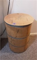Wood Barrel - clean & paper lined inside