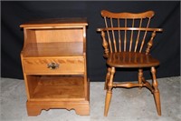 Ethan Allen single drawer night stand &  Chair