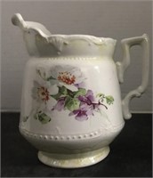 SMALL YELLOW WHITE FLORAL PITCHER