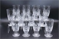 12 Waterford "Lismore" Iced Tea Footed Tumblers