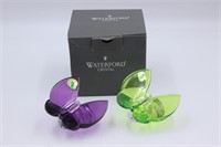 2 Waterford "Butterfly" paperweights