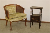 Side Chair & copper lined humidor/smoking stand
