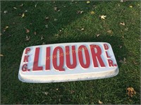 Plastic Liquor Sign