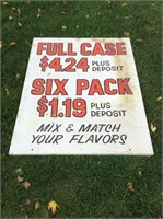 Vintage Beer Price sign