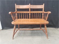 Antique wooden reading bench