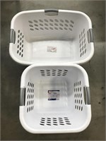 Two Sterilite Laundry Baskets